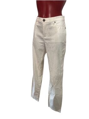 buffalo david bitton mid Rise Stretch Skinny Ankle Grazer Size 6/28 white Pants